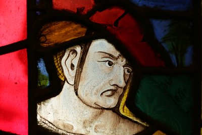 Bystander in Saint Sebastian window by French School